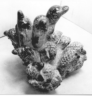 Freed from the Nets, stone sculpture