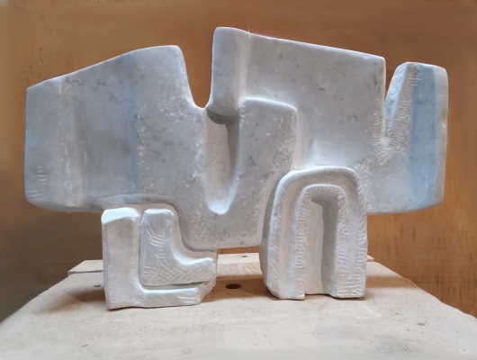 Uncertain Curtain, stone sculpture