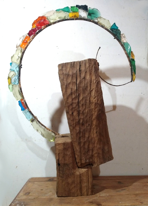 scultura in legno di rovere